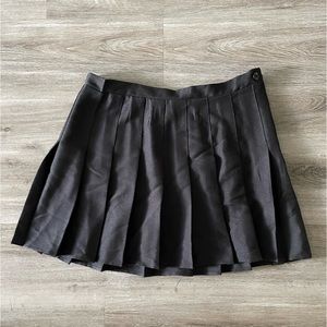 Black Pleated Miniskirt